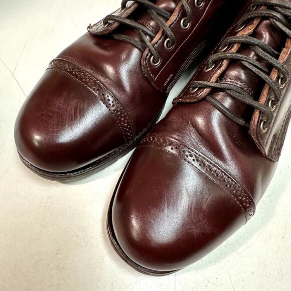 NEW HEELS Rancourt & Co. x Eastland Cap Toe Service Boot Burgundy Maine USA 12 D main image 8